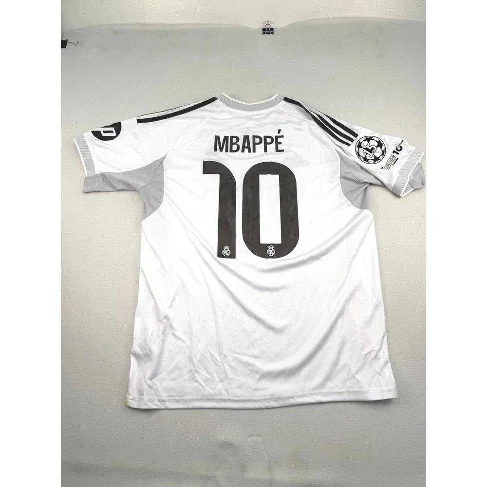 Adidas Mbappé #10 Real Madrid 2025-26 Home Jersey White Slim Fit Mens L